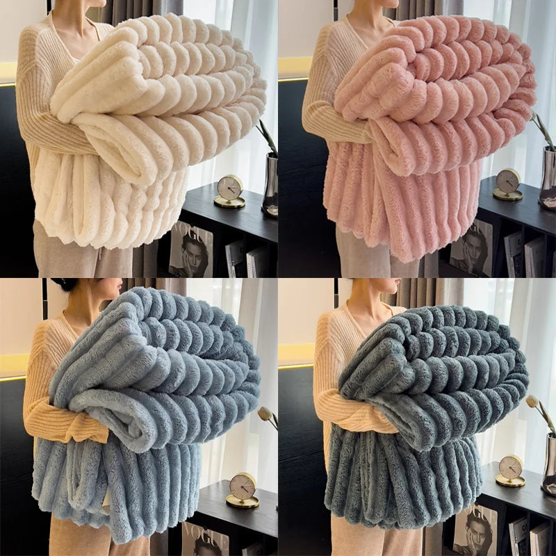 HuxWarm Fluffy Throw Blanket