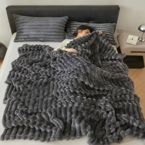 HuxWarm Fluffy Throw Blanket