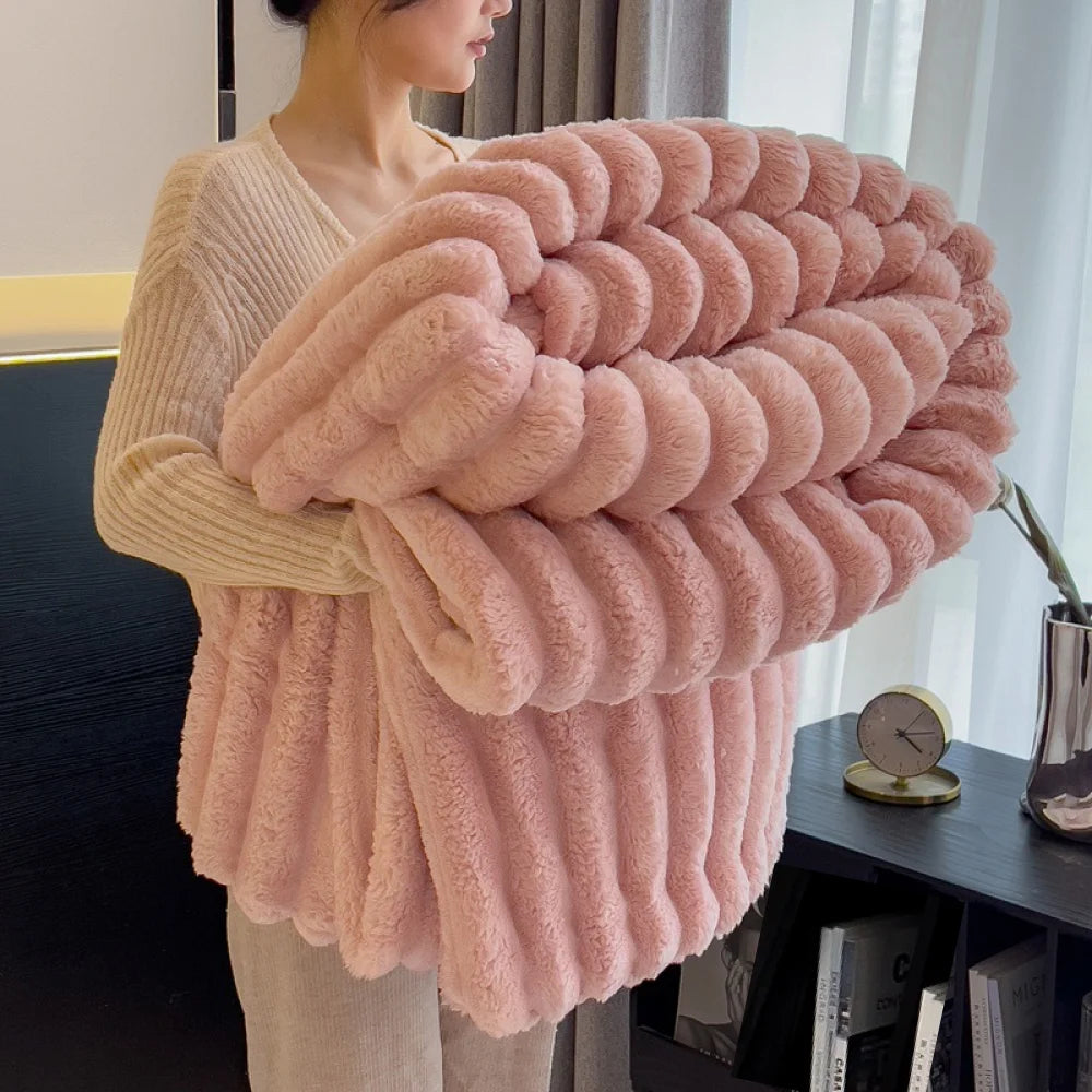 HuxWarm Fluffy Throw Blanket